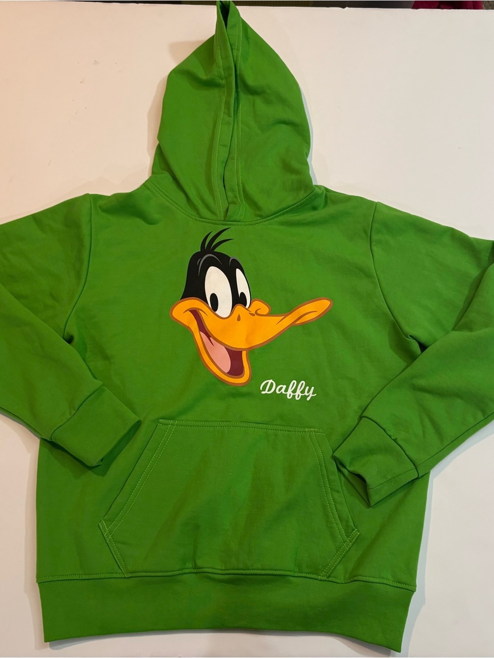 Unisex | Green Daffy Duck Graphic Hoodie | Size Small
